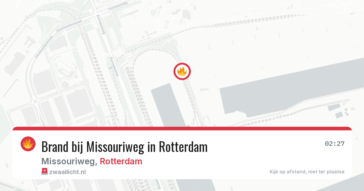 Brand bij Missouriweg in Rotterdam — 17 jun 2026