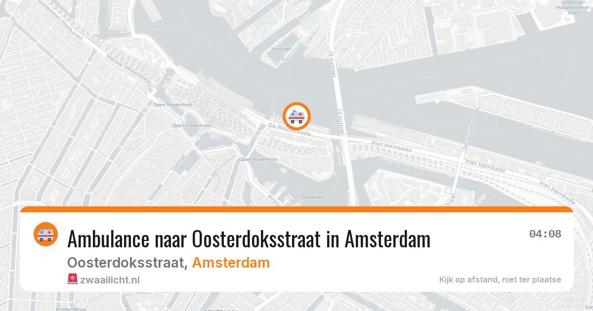 Ambulance naar Oosterdoksstraat in Amsterdam — 30 jun 2026