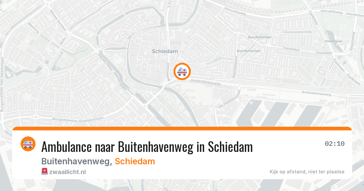 Ambulance naar Buitenhavenweg in Schiedam — 9 apr 2026