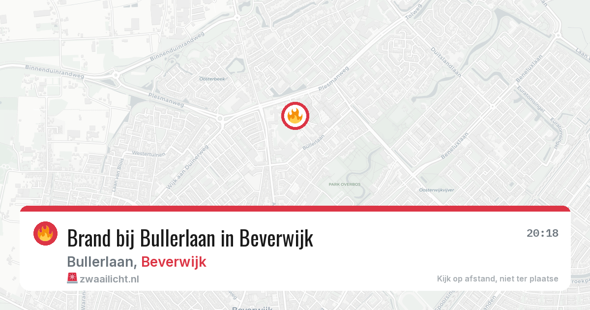 Brand bij Bullerlaan in Beverwijk — 30 mrt 2026