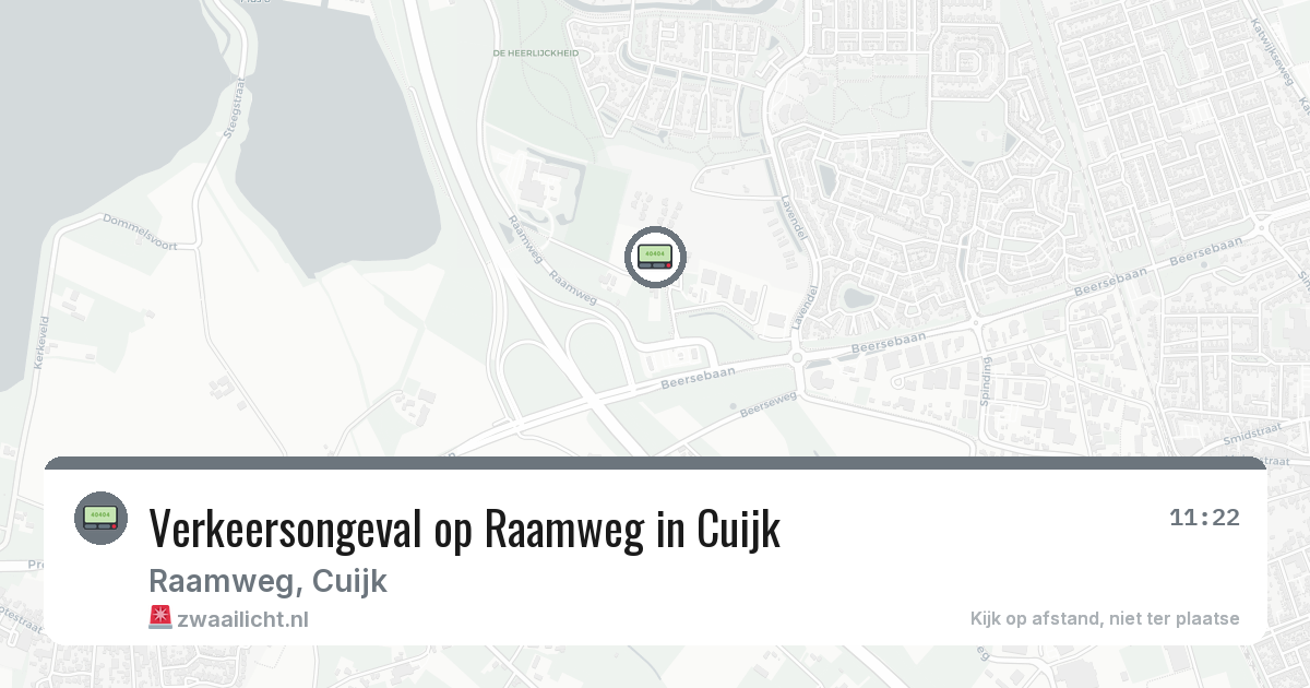 Verkeersongeval op Raamweg in Cuijk — 23 feb 2026