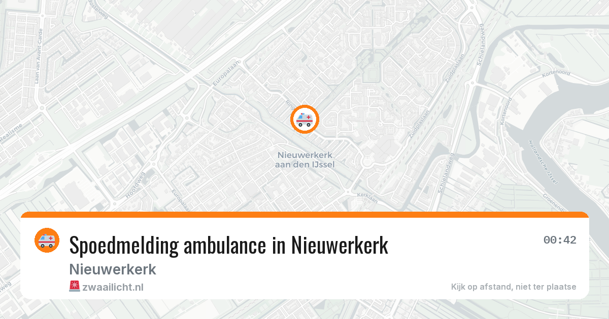 Spoedmelding ambulance in Nieuwerkerk — 15 jun 2026