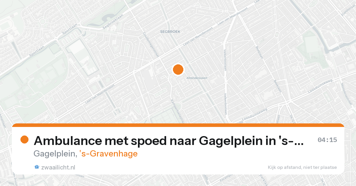 Ambulance met spoed naar Gagelplein in 's-Gravenhage — 19 aug 2026
