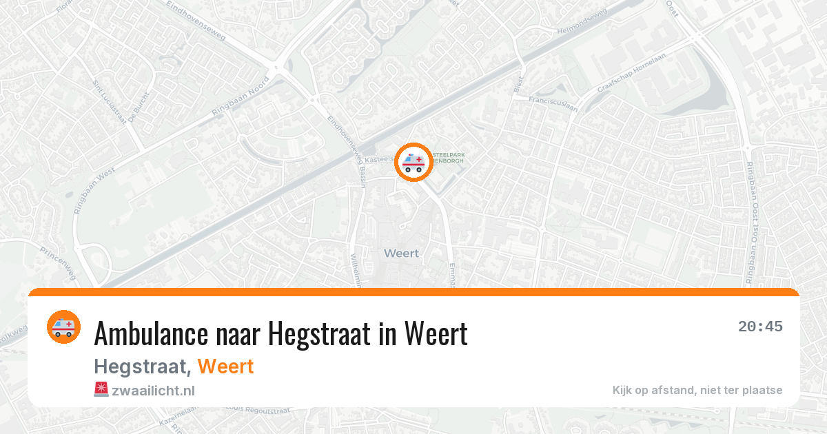 Ambulance naar Hegstraat in Weert — 2 aug 2026