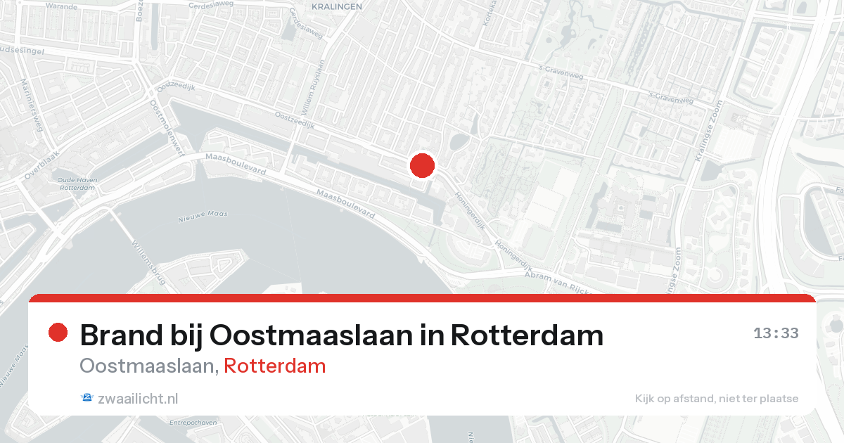 Brand bij Oostmaaslaan in Rotterdam — 24 aug 2026