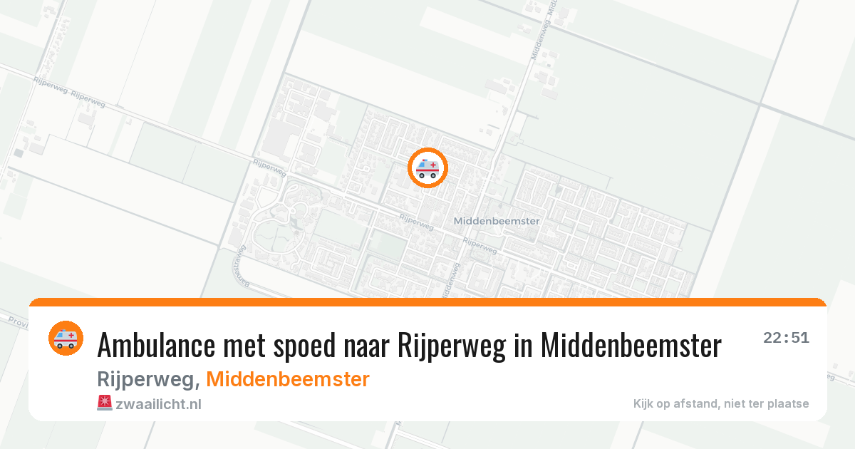 Ambulance met spoed naar Rijperweg in Middenbeemster — 1 aug 2026