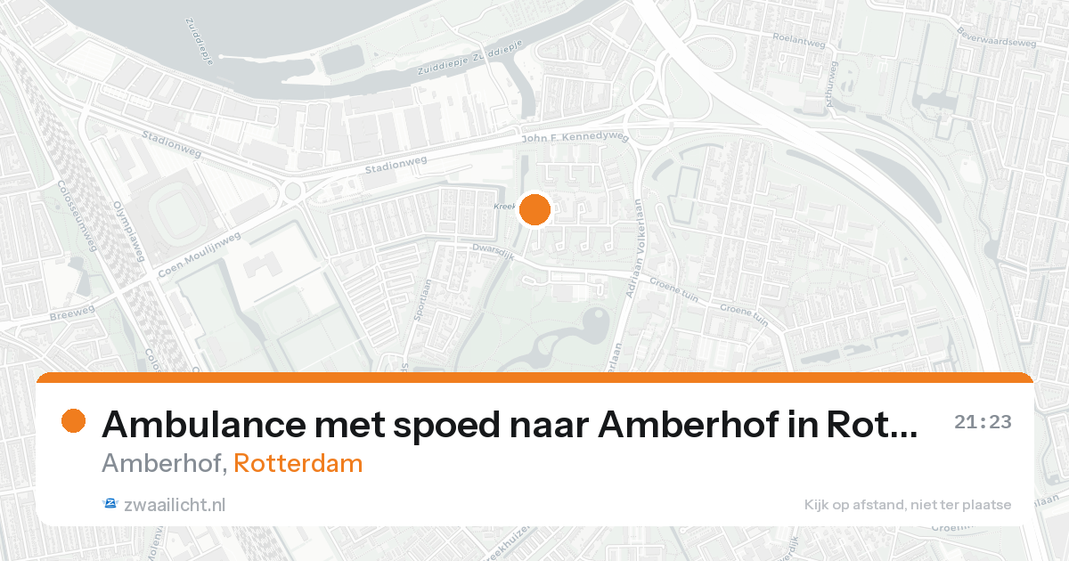 Ambulance met spoed naar Amberhof in Rotterdam — 18 aug 2026