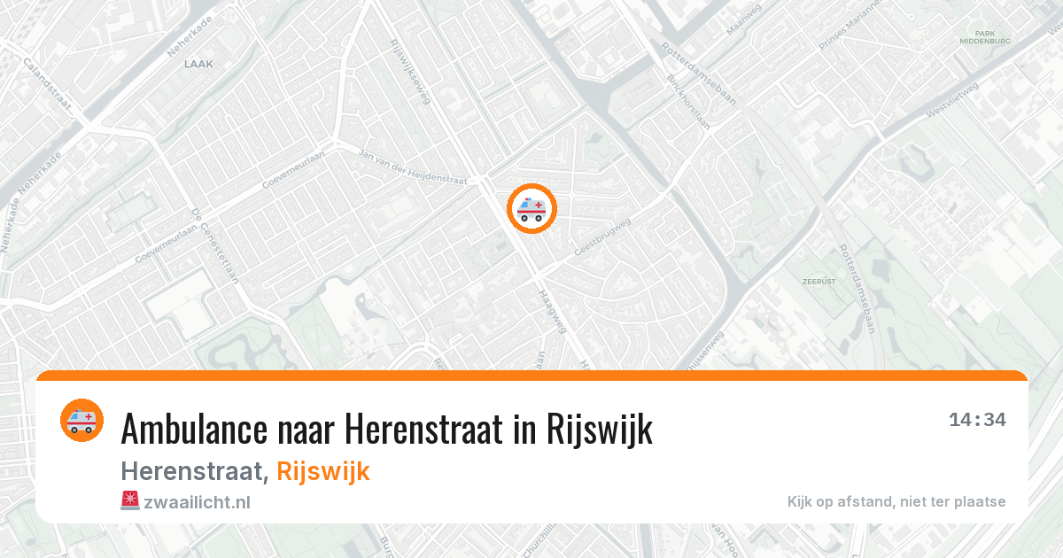 Ambulance naar Herenstraat in Rijswijk — 30 mrt 2026