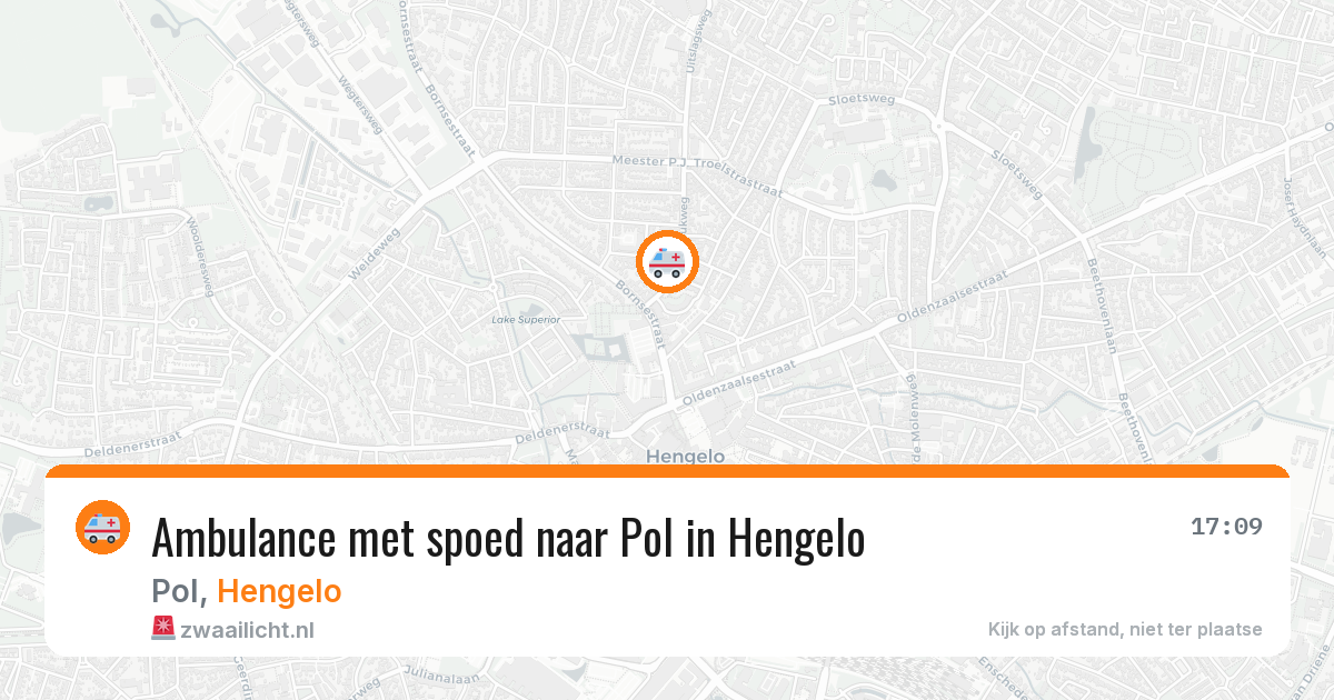 Ambulance met spoed naar Pol in Hengelo — 17 jun 2026