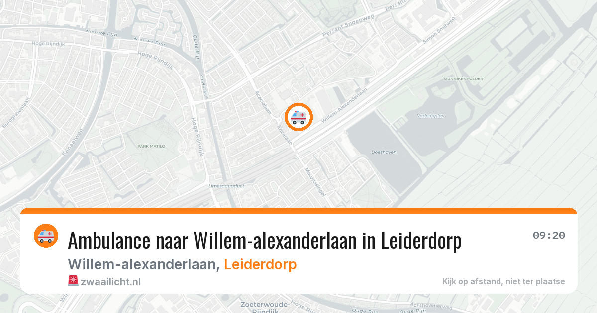 Ambulance naar Willem-alexanderlaan in Leiderdorp — 8 jul 2026
