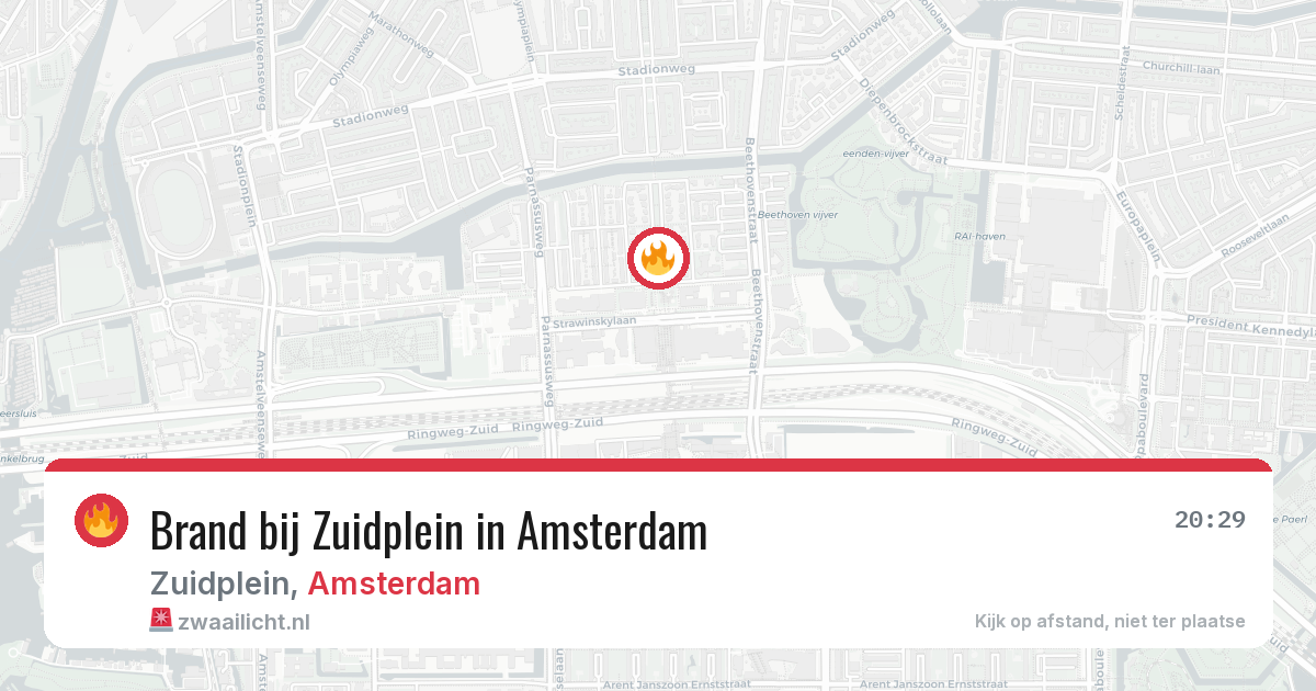 Brand bij Zuidplein in Amsterdam — 25 jun 2026