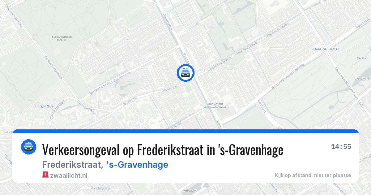 Verkeersongeval op Frederikstraat in 's-Gravenhage — 11 mrt 2026