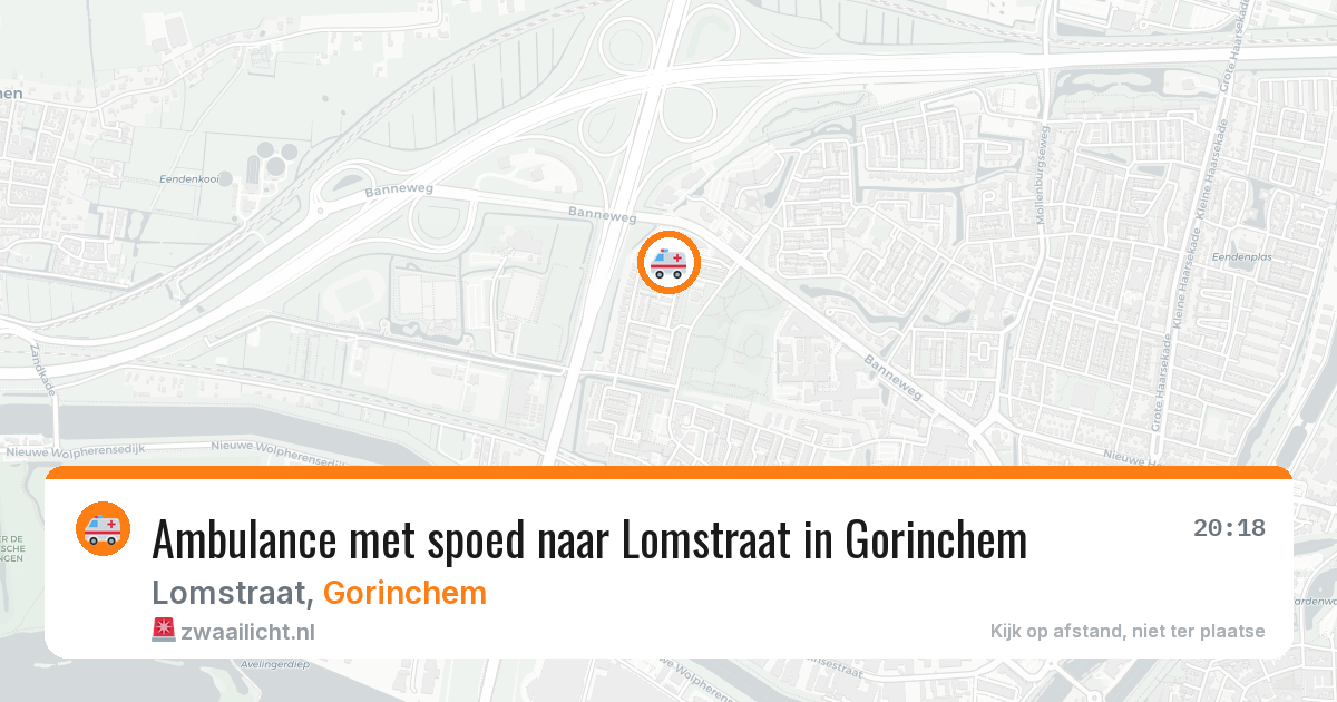 Ambulance met spoed naar Lomstraat in Gorinchem — 4 jul 2026