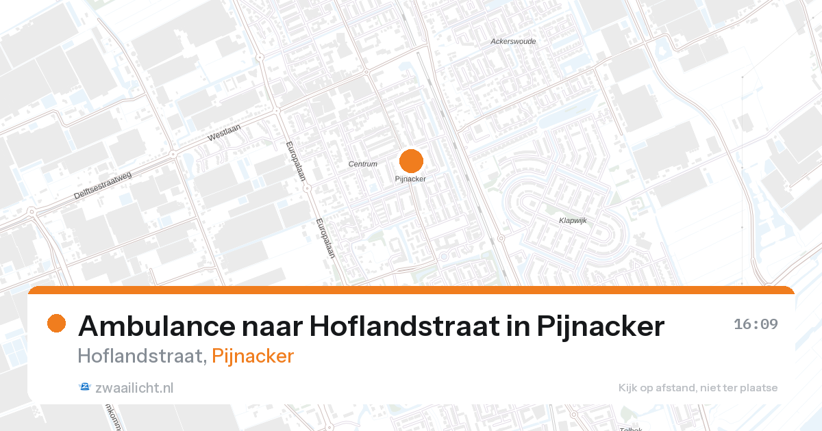 Ambulance naar Hoflandstraat in Pijnacker — 21 jul 2026