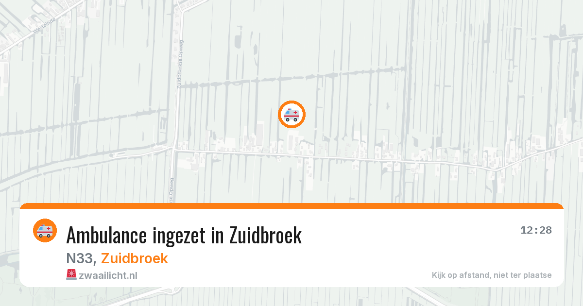 Ambulance ingezet in Zuidbroek — 3 mei 2026 | 🚨 Zwaailicht.nl