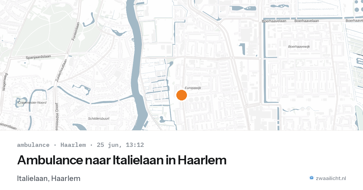 Ambulance naar Italielaan in Haarlem — 25 jun 2026
