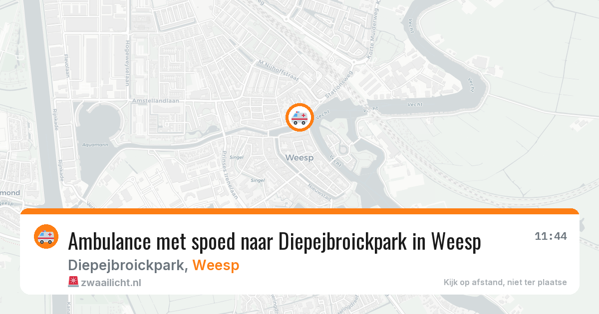 Ambulance met spoed naar Diepejbroickpark in Weesp — 20 jun 2026