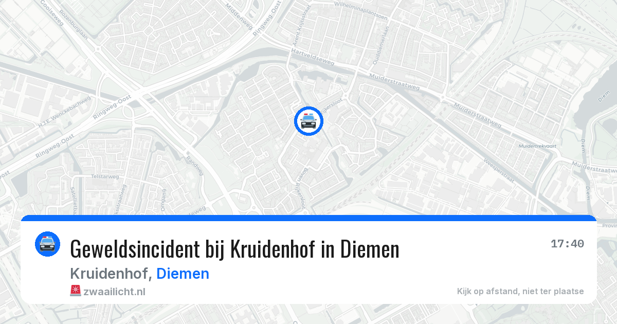 Geweldsincident bij Kruidenhof in Diemen — 23 mei 2026