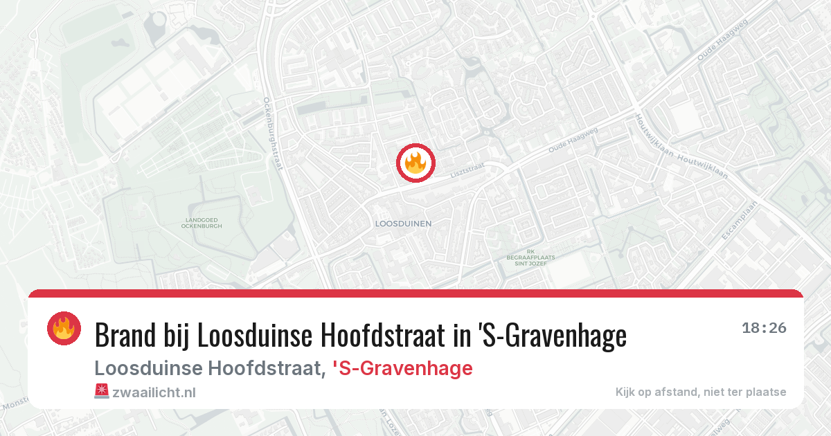 Brand bij Loosduinse Hoofdstraat in 'S-Gravenhage — 24 mrt 2026
