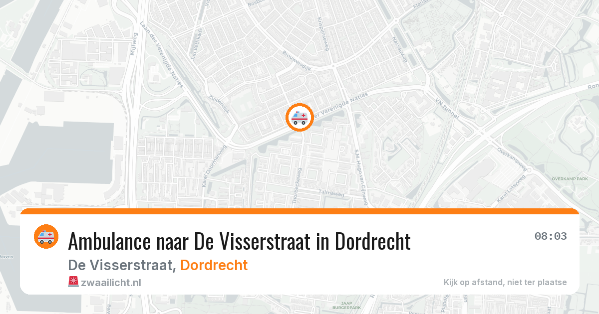 Ambulance naar De Visserstraat in Dordrecht — 23 jun 2026