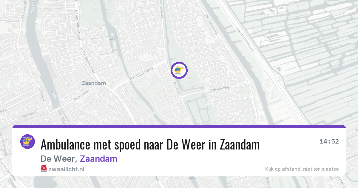 Ambulance met spoed naar De Weer in Zaandam — 24 feb 2026