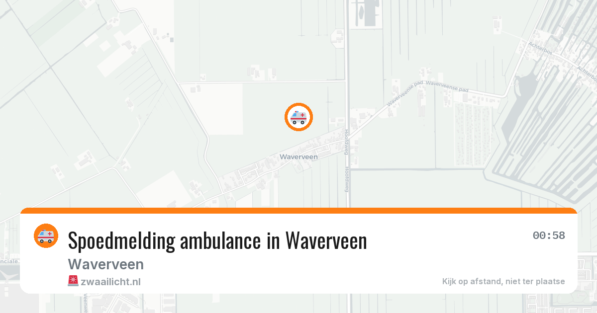Spoedmelding ambulance in Waverveen — 13 jul 2026