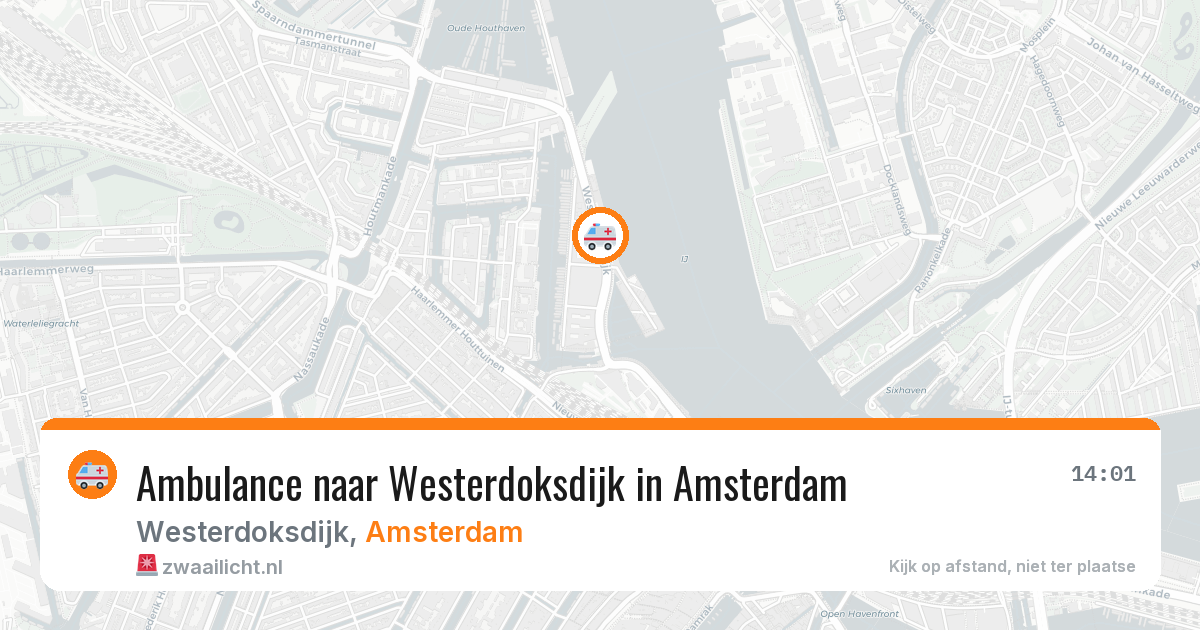 Ambulance naar Westerdoksdijk in Amsterdam — 2 mrt 2026