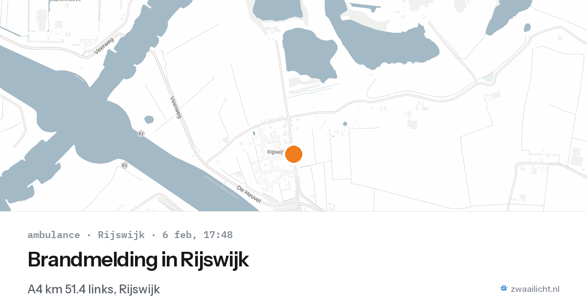 Brandmelding in Rijswijk — 6 feb 2026