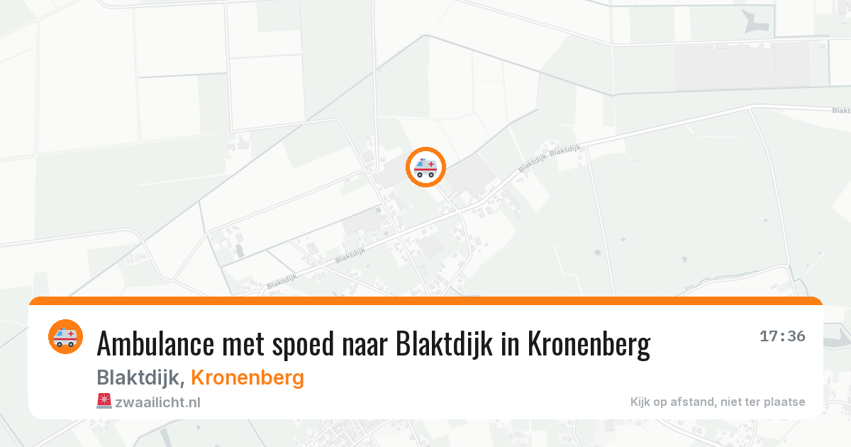 Ambulance met spoed naar Blaktdijk in Kronenberg — 11 jun 2026