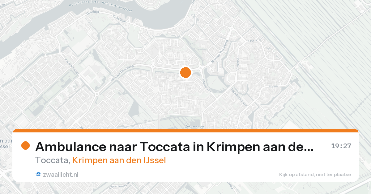 Ambulance naar Toccata in Krimpen aan den IJssel — 4 jul 2026
