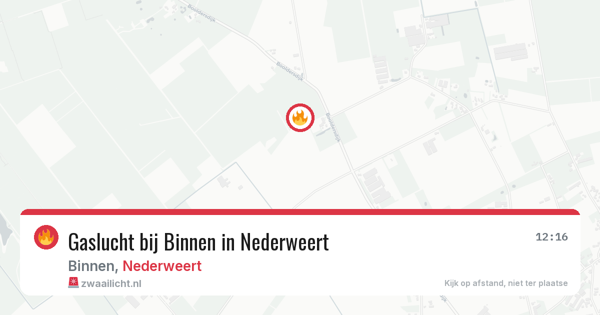 Gaslucht bij Binnen in Nederweert — 9 apr 2026