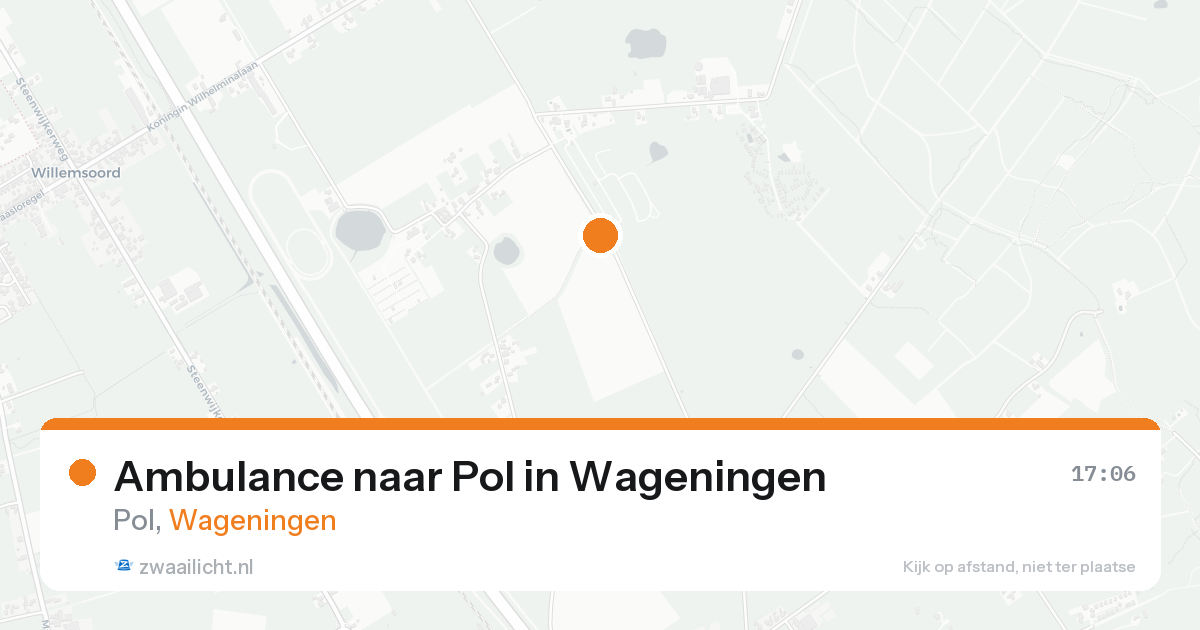 Ambulance naar Pol in Wageningen — 17 aug 2026