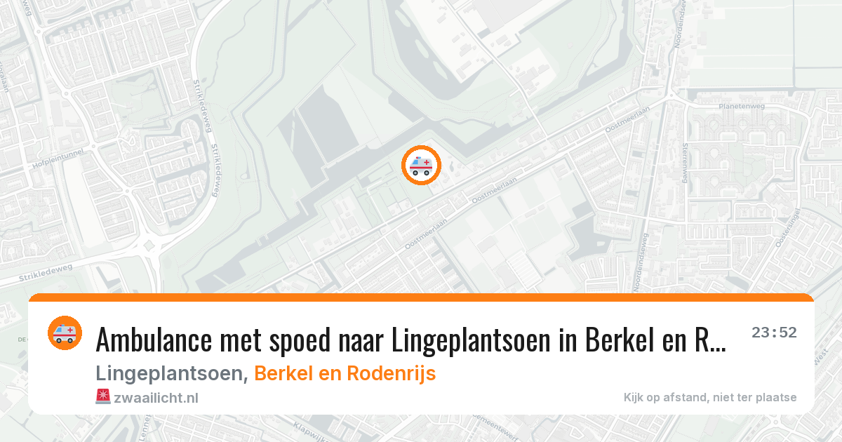Ambulance met spoed naar Lingeplantsoen in Berkel en Rodenrijs — 24 mei 2026
