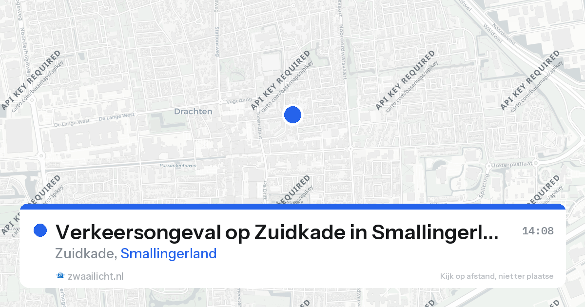 Verkeersongeval op Zuidkade in Smallingerland — 26 aug 2026
