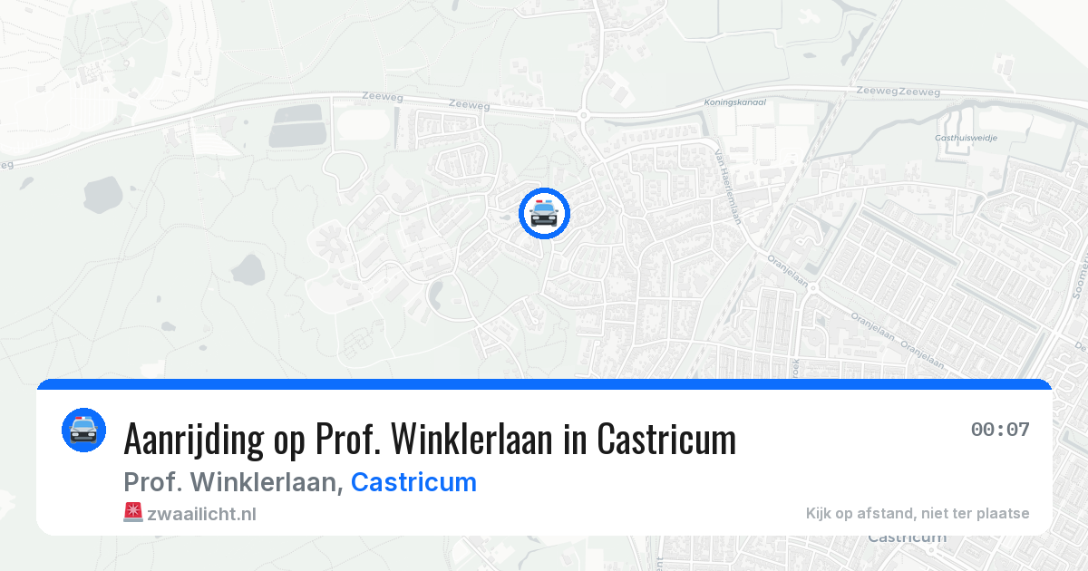 Aanrijding op Prof. Winklerlaan in Castricum — 8 jun 2026