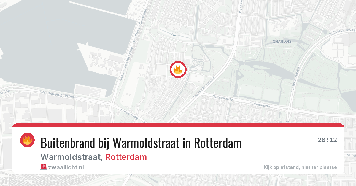 Buitenbrand bij Warmoldstraat in Rotterdam — 14 jun 2026
