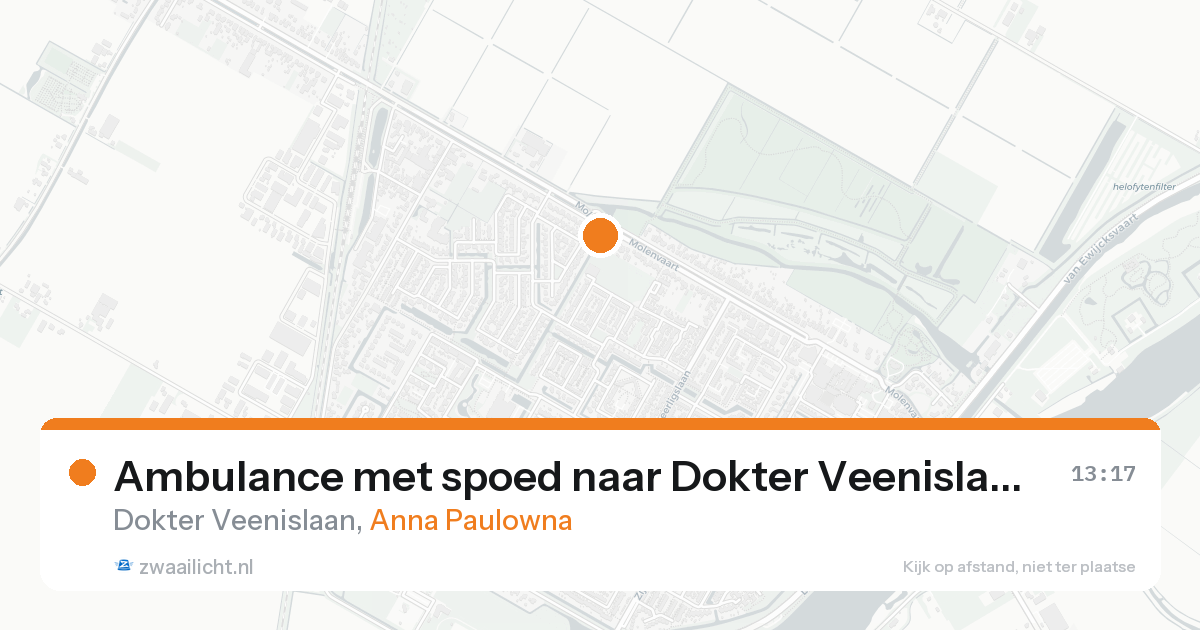 Ambulance met spoed naar Dokter Veenislaan in Anna Paulowna — 22 aug 2026