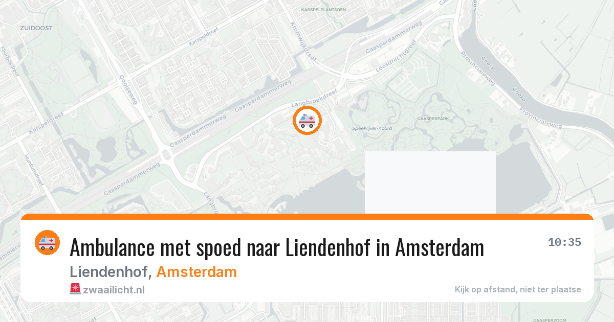 Ambulance met spoed naar Liendenhof in Amsterdam — 28 jul 2026
