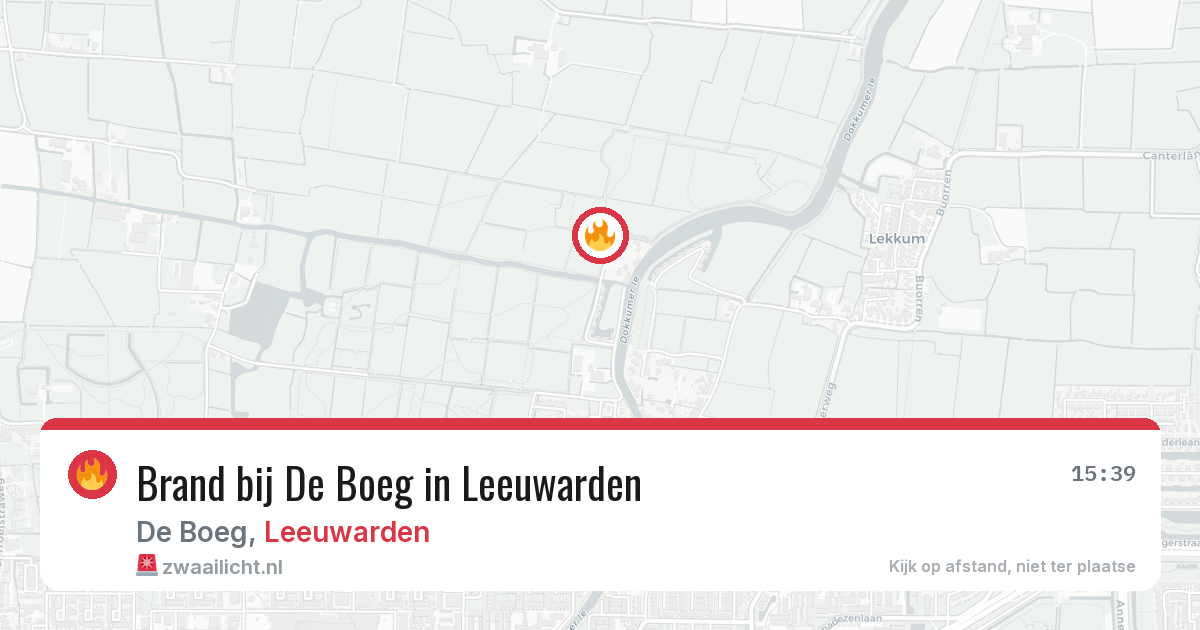 Brand bij De Boeg in Leeuwarden — 24 jun 2026