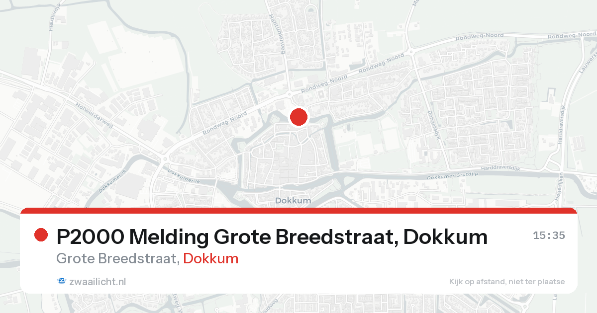 P2000 Melding Grote Breedstraat, Dokkum — 12 aug 2026