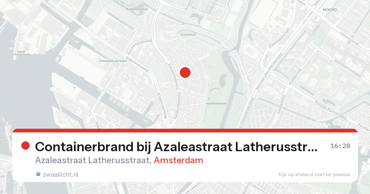 Containerbrand bij Azaleastraat Latherusstraat in Amsterdam — 7 feb 2026