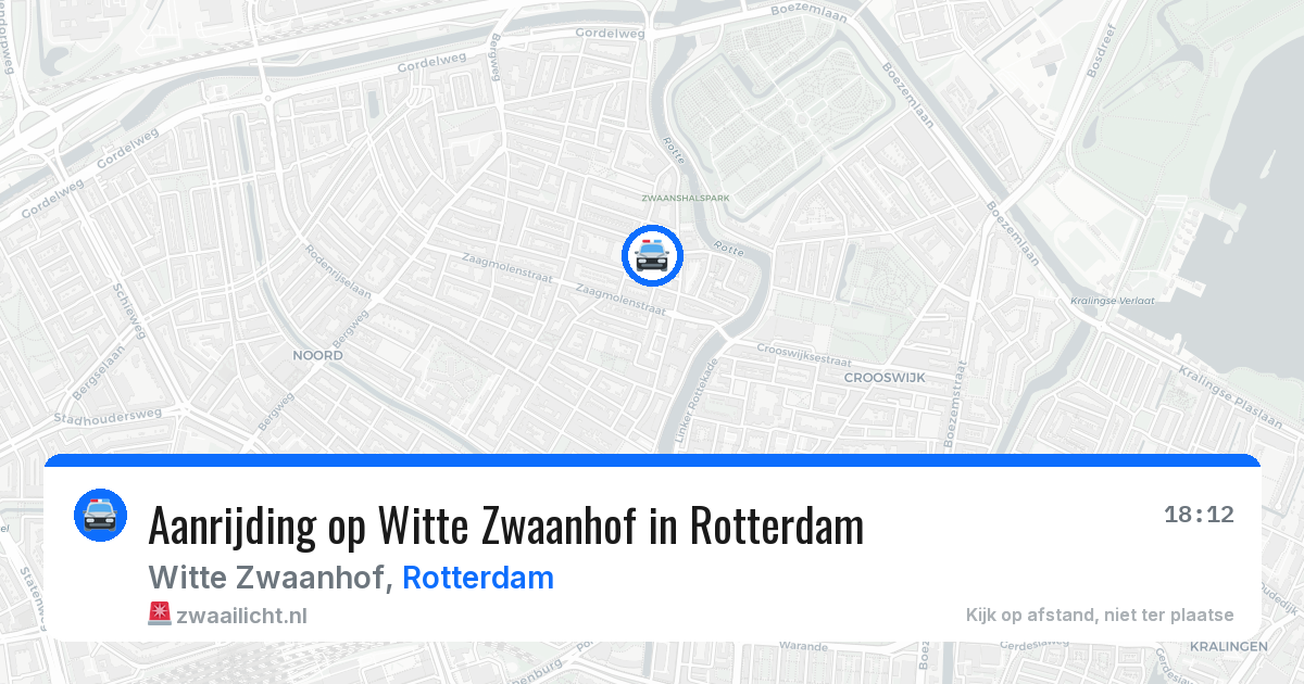 Aanrijding op Witte Zwaanhof in Rotterdam — 19 mrt 2026