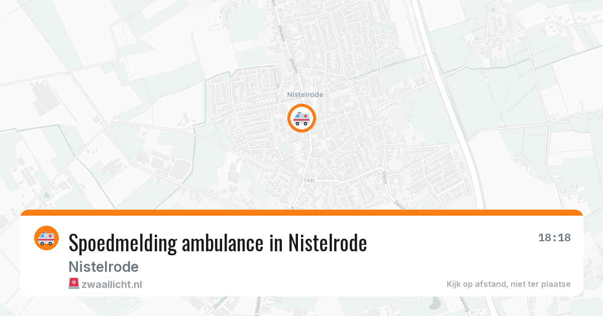 Spoedmelding ambulance in Nistelrode — 11 aug 2026
