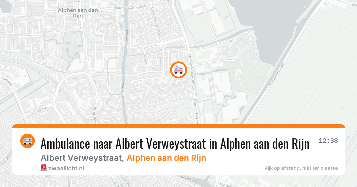 Ambulance naar Albert Verweystraat in Alphen aan den Rijn — 13 aug 2026