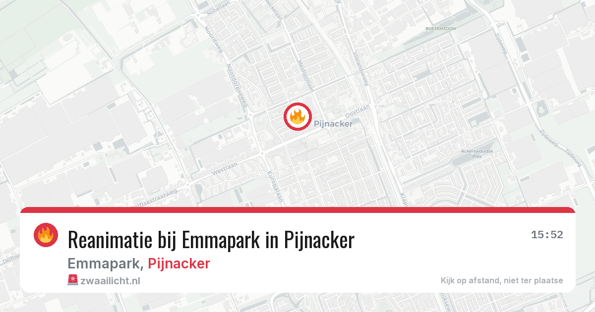 Reanimatie bij Emmapark in Pijnacker — 5 mei 2026