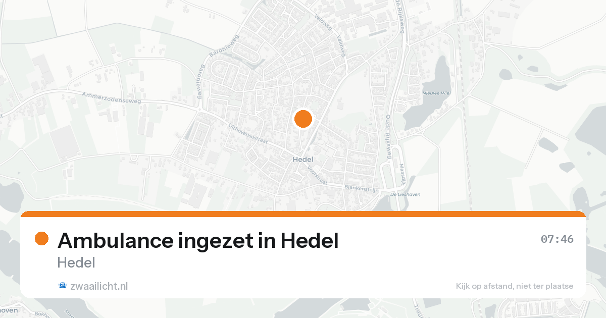 Ambulance ingezet in Hedel — 31 jan 2026