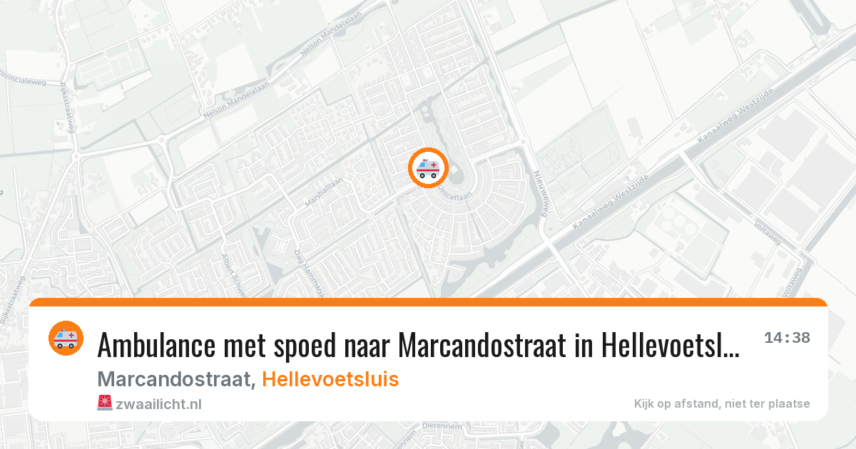 Ambulance met spoed naar Marcandostraat in Hellevoetsluis — 30 apr 2026