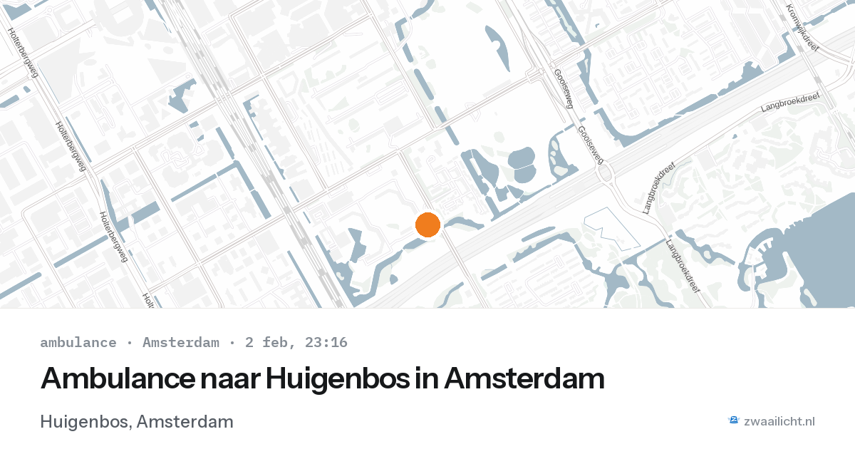 Ambulance naar Huigenbos in Amsterdam — 2 feb 2026