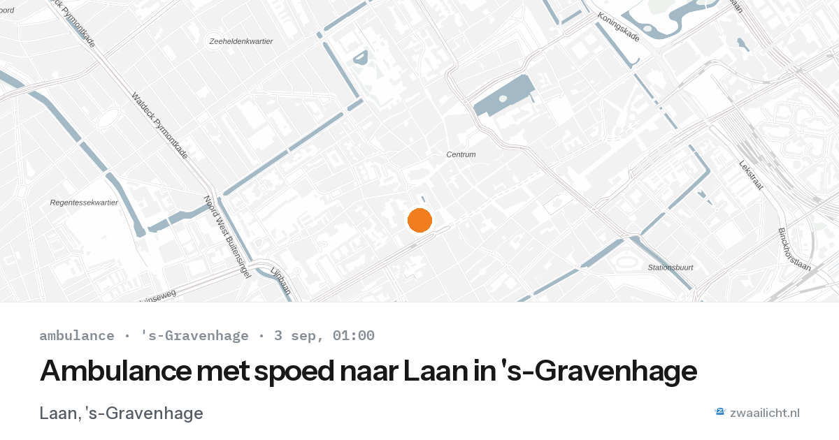 Ambulance met spoed naar Laan in 's-Gravenhage — 2 sep 2026