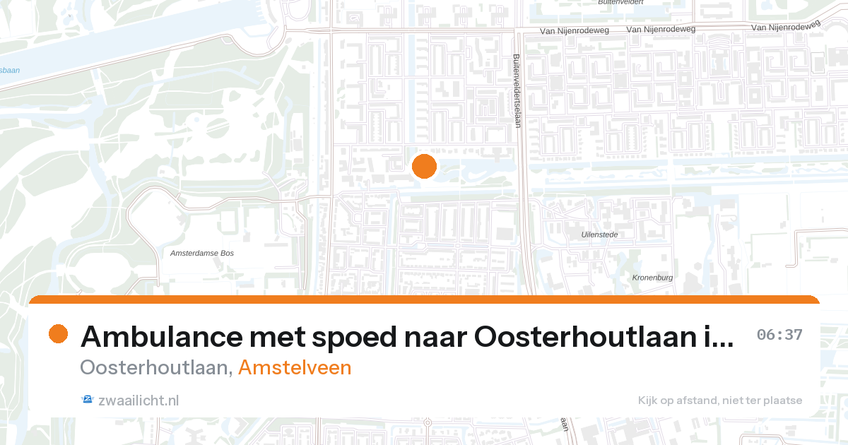 Ambulance met spoed naar Oosterhoutlaan in Amstelveen — 24 jun 2026